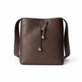 Chanel Bucket Bag Dark Chocolate Brown Quilted Lambskin | Gold Ball Drawstring — 23cm