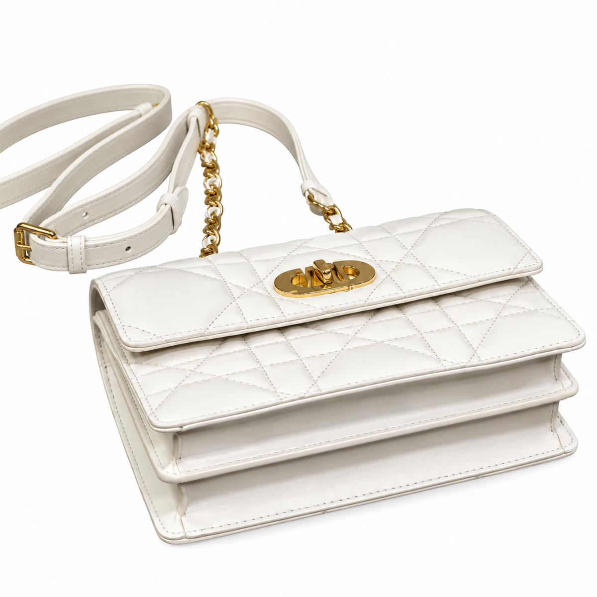 Dior Cannage Quilted Structured Mini Bag 17.3cm