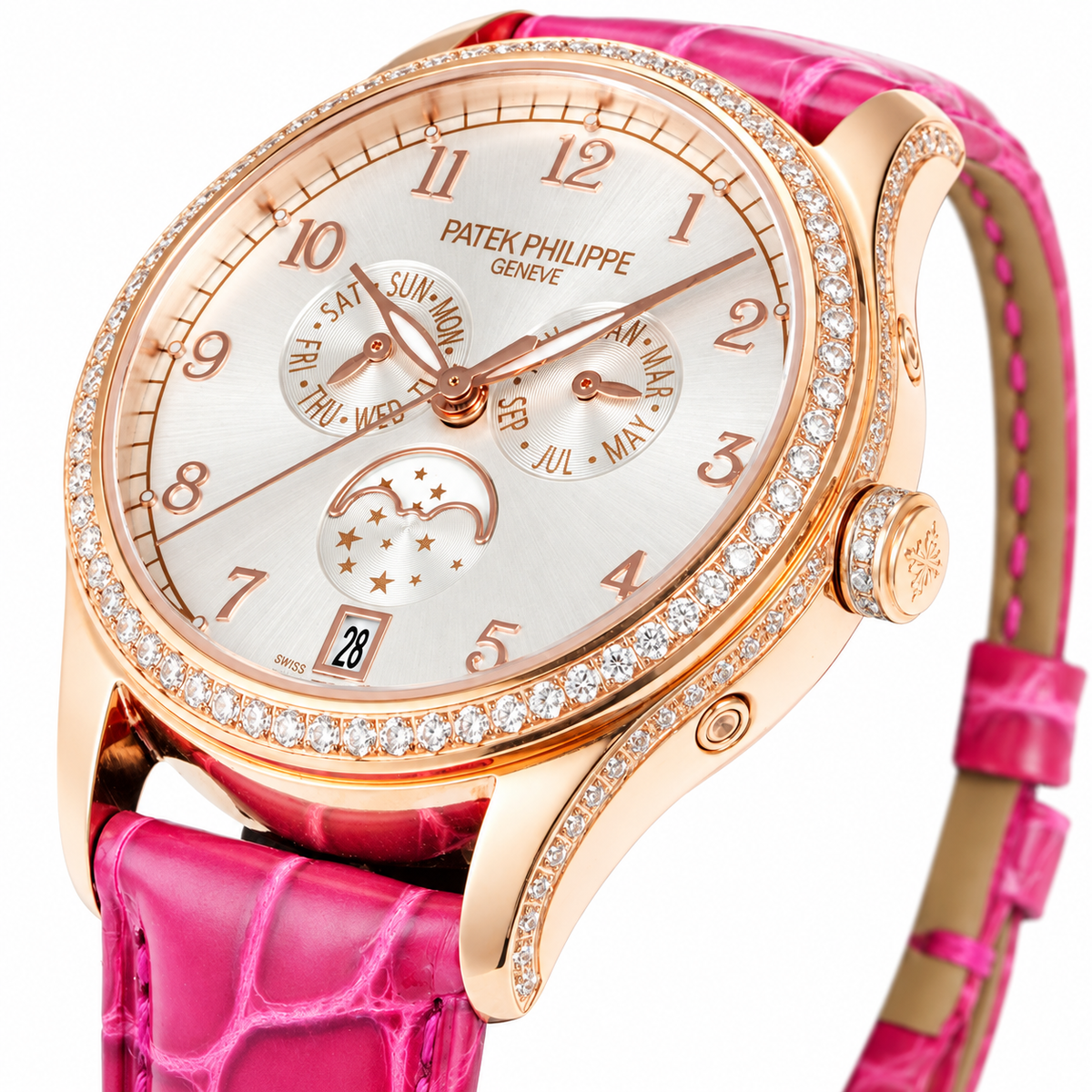 Patek Philippe Stainless Steel GMT Moon Phase