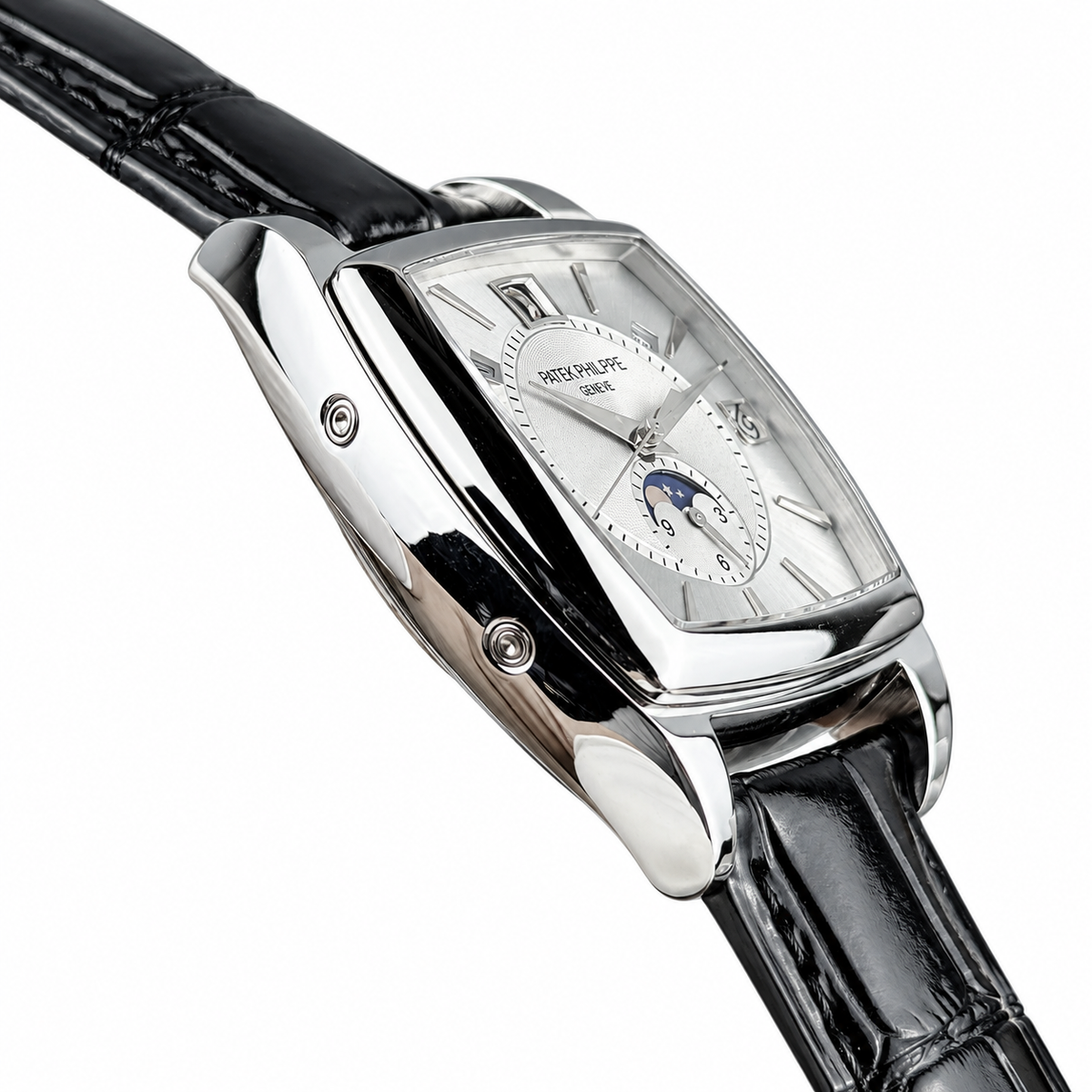 Patek Philippe White Gold Gondolo Silver Dial Moon Phase