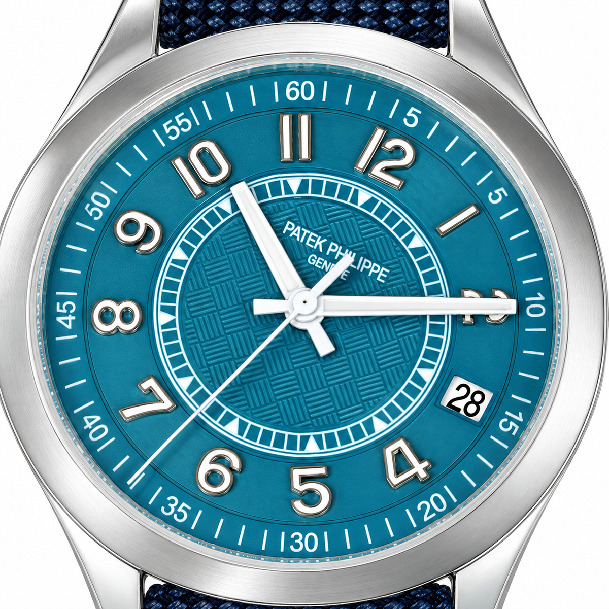 Patek Philippe Calatrava Date 40mm Steel Teal Dial NATO Strap