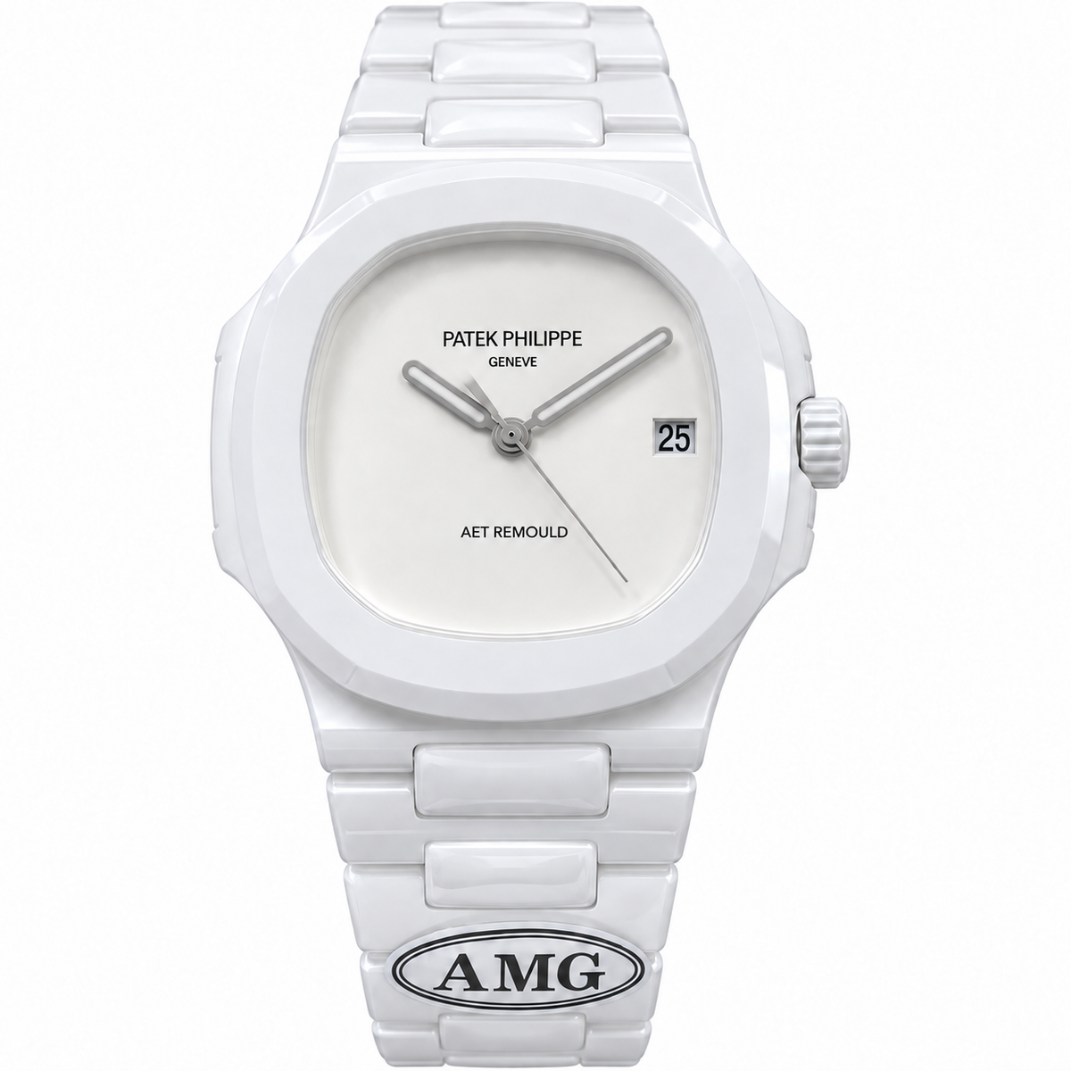 Patek Philippe White Ceramic Nautilus All White AMG Edition