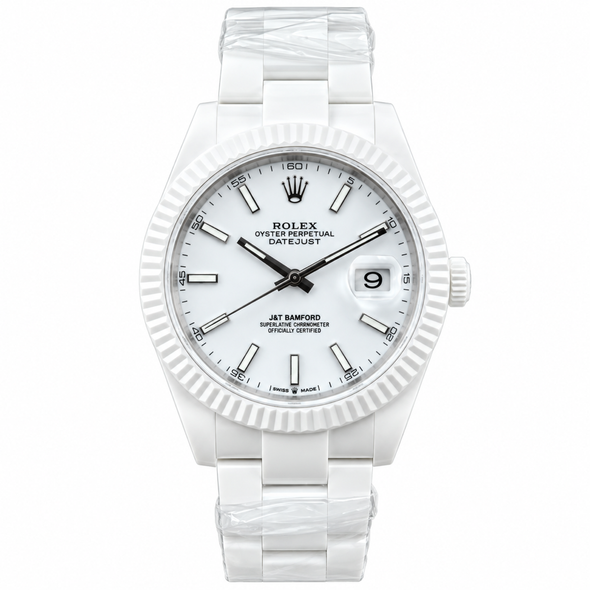 Rolex Datejust 41 White Ceramic White Dial