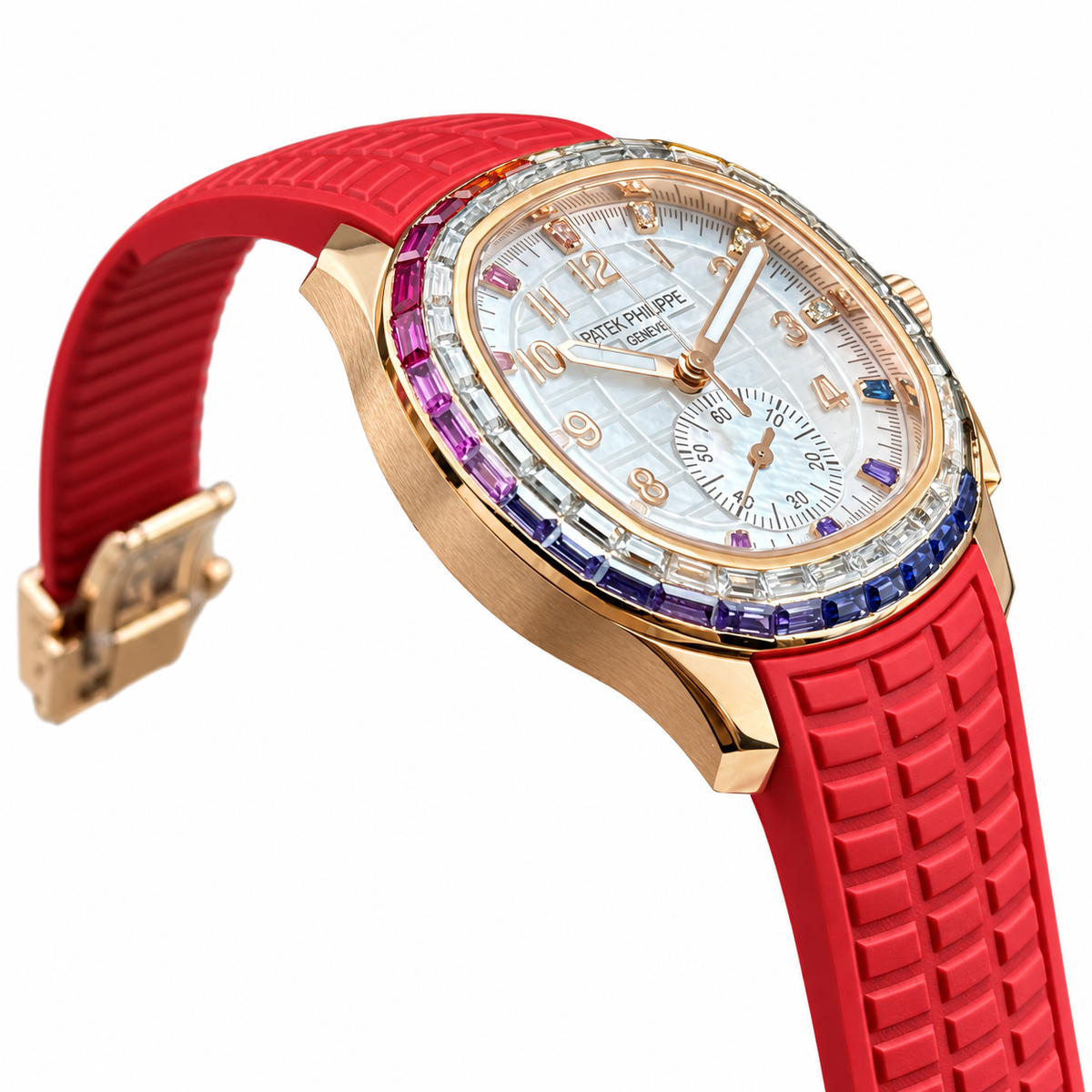 Patek Philippe Rose Gold Aquanaut Chronograph Rainbow