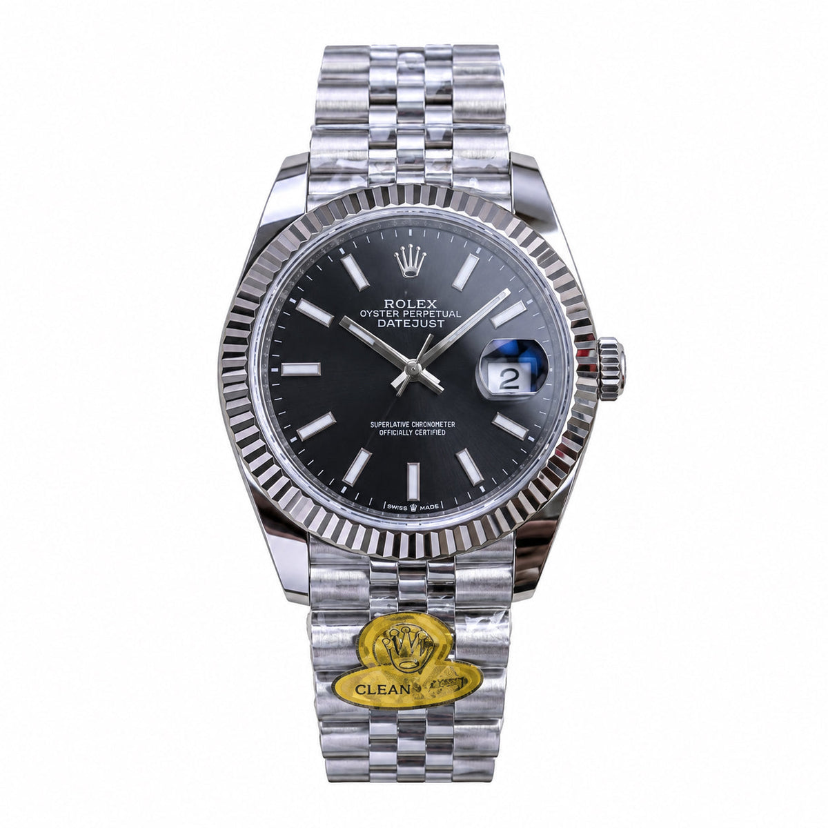 Rolex Datejust 41 Steel Black Dial Jubilee