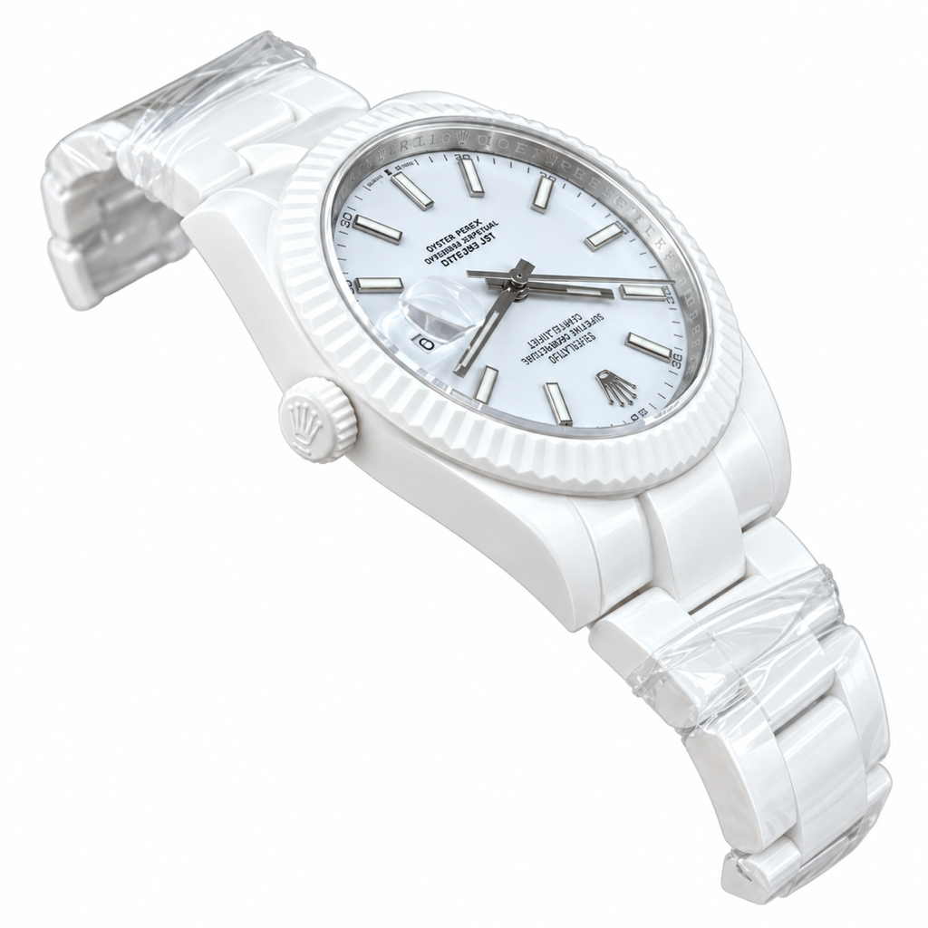 Rolex Datejust 41 White Ceramic White Dial