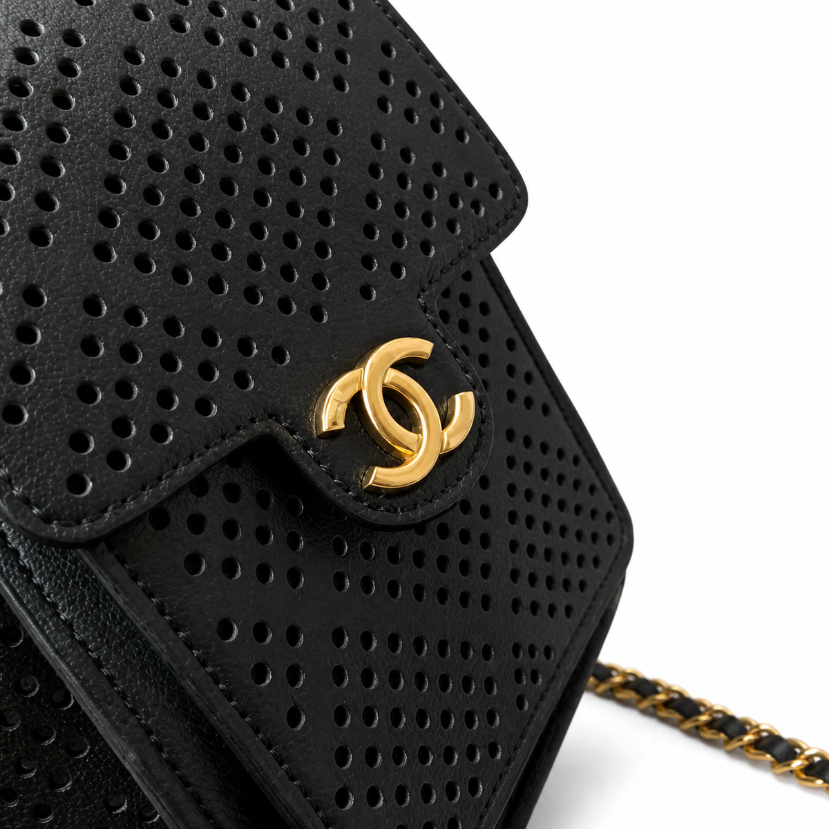 Chanel Classic Quilted Medium Top Handle Handbag | CC Turn-Lock Chain Strap — 20cm