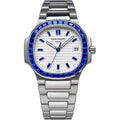 Patek Philippe Nautilus Steel Sapphire Baguette Bezel White Dial 35mm