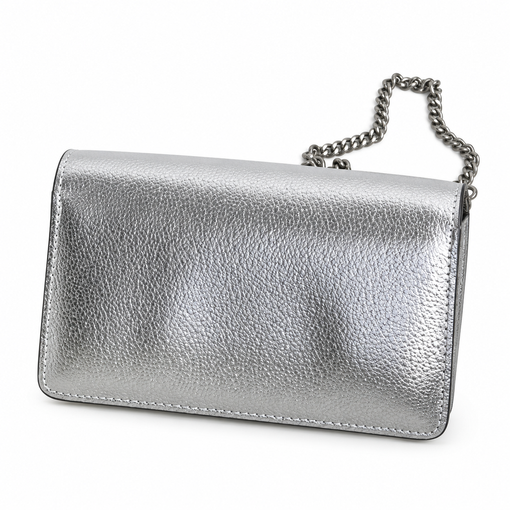 Gucci Dionysus Mini Bag in Silver Metallic Leather