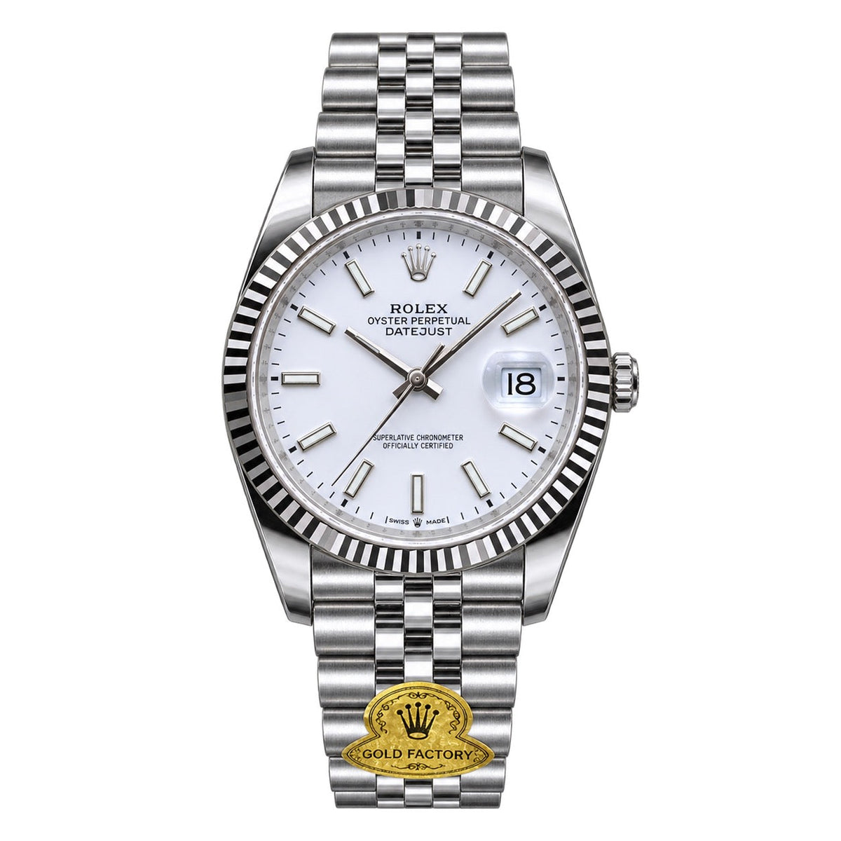 Rolex Datejust 41 Steel White Dial Jubilee