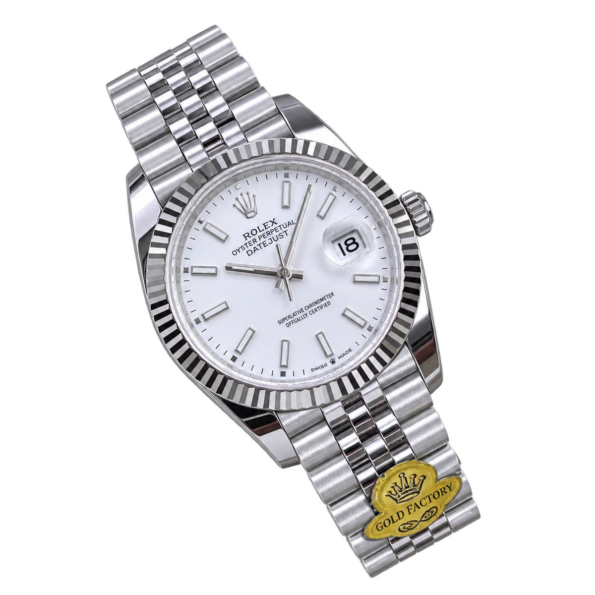 Rolex Datejust 41 Steel White Dial Jubilee
